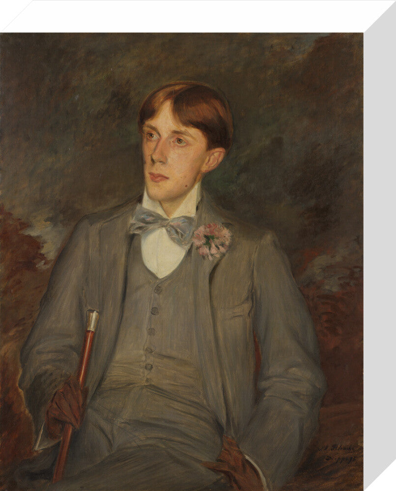 Aubrey beardsley portrait print (stretched canvas, small, no frame)