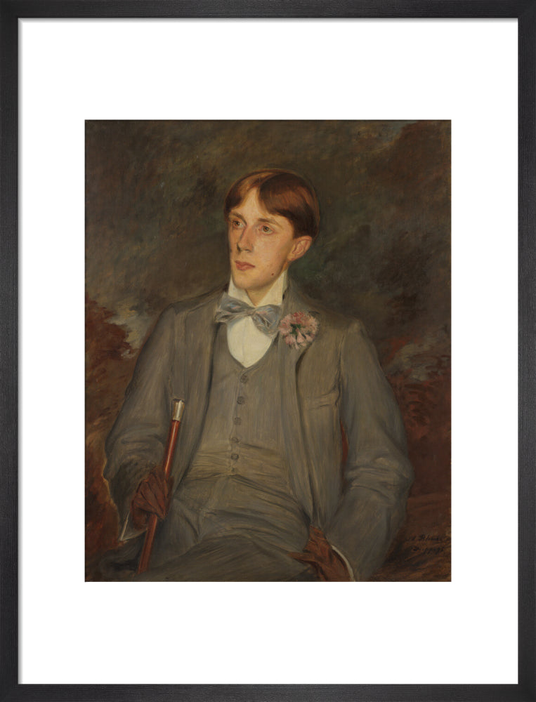 Aubrey beardsley portrait print (art print, medium, black frame)