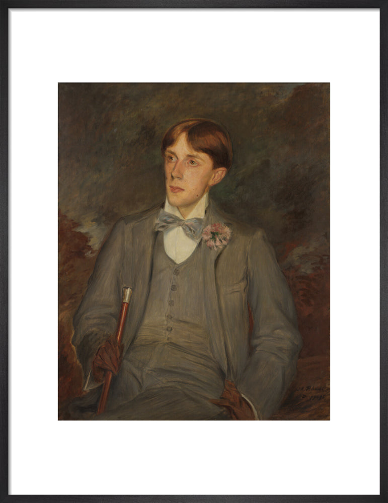 Aubrey beardsley portrait print (art print, medium, black frame)