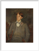 Aubrey Beardsley Portrait Print (Art print, Medium, White frame)