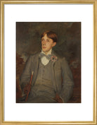 Aubrey Beardsley Portrait Print (Art print, Medium, Gold frame)