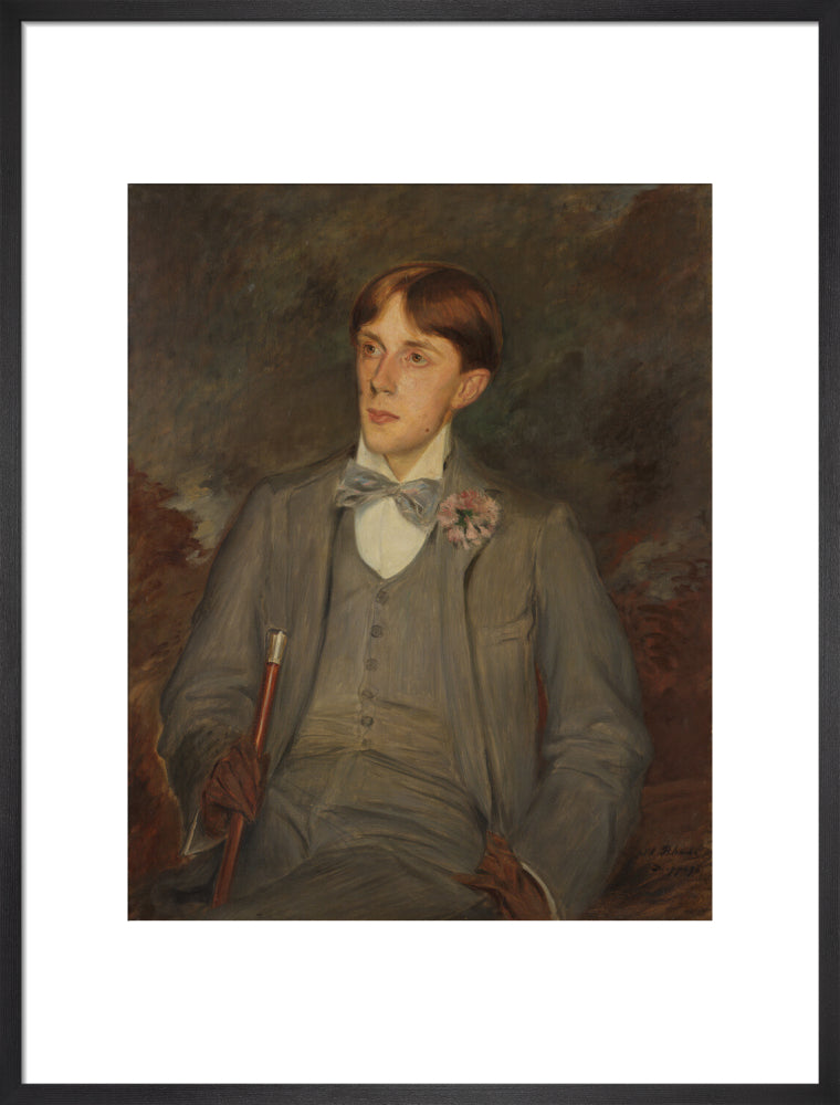 Aubrey beardsley portrait print (art print, large, black frame)