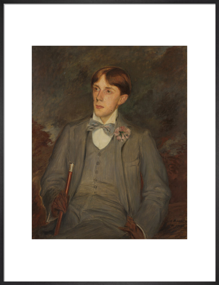 Aubrey beardsley portrait print (art print, large, black frame)