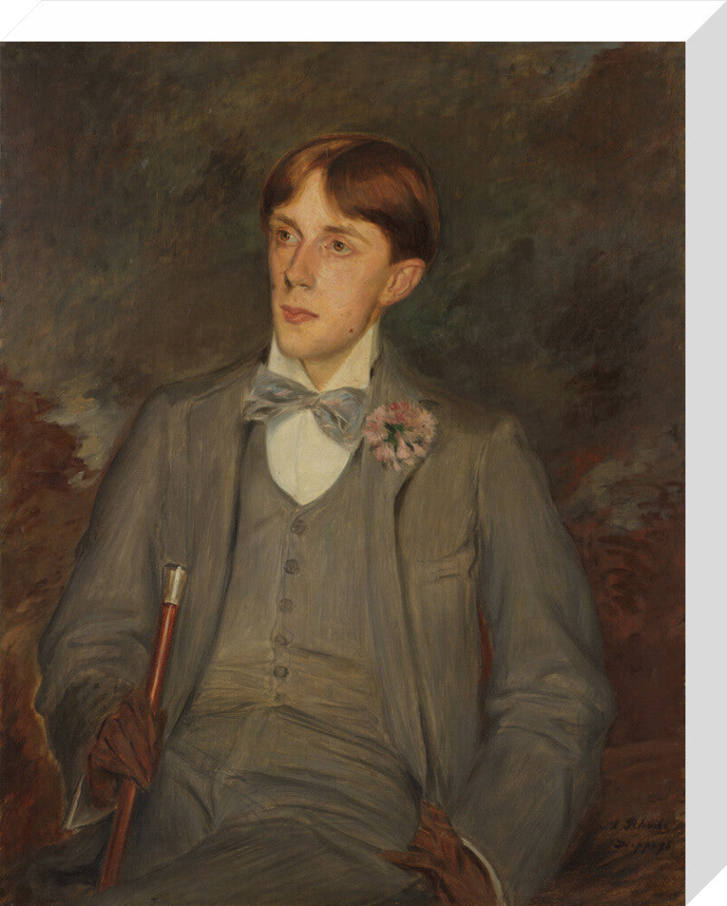 Aubrey beardsley portrait print (stretched canvas, medium, no frame)