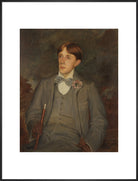 Aubrey Beardsley Portrait Print (Art print, Extra large, Black frame)