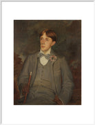 Aubrey Beardsley Portrait Print (Art print, Extra large, White frame)