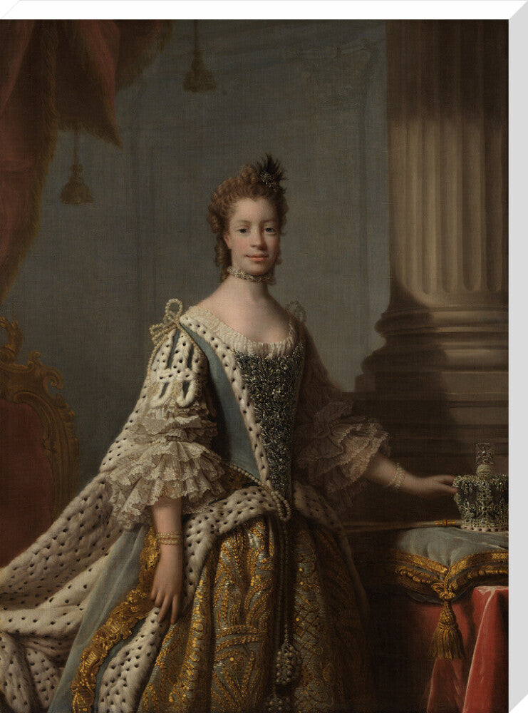 Charlotte of mecklenburg strelitz portrait print (stretched canvas, extra large, no frame)