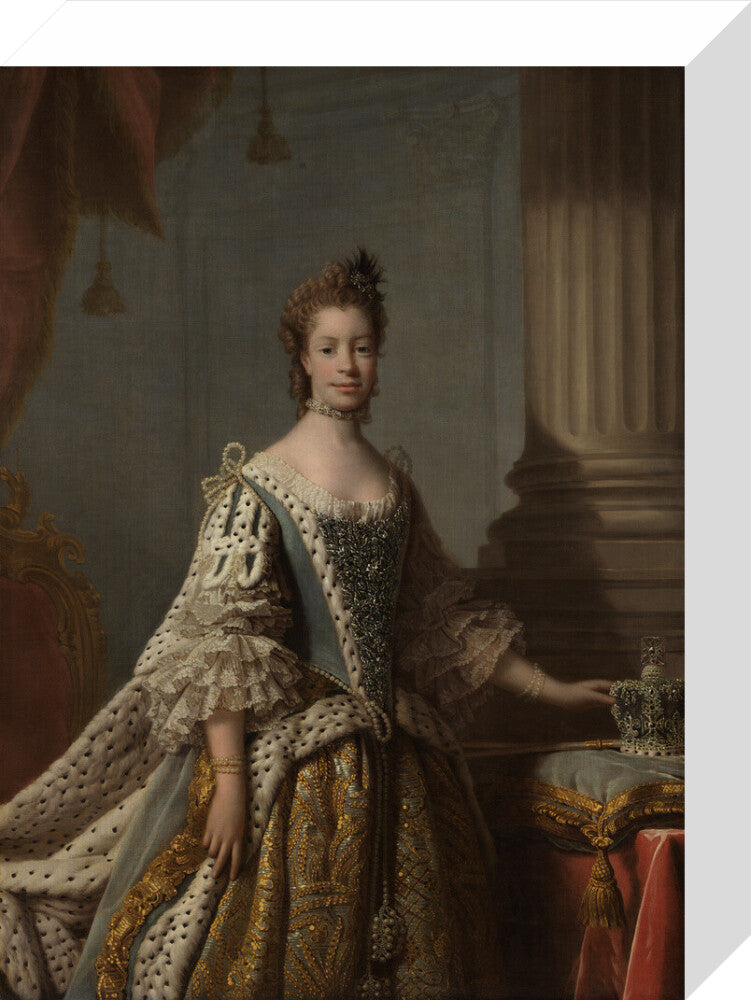 Charlotte of mecklenburg strelitz portrait print (stretched canvas, small, no frame)