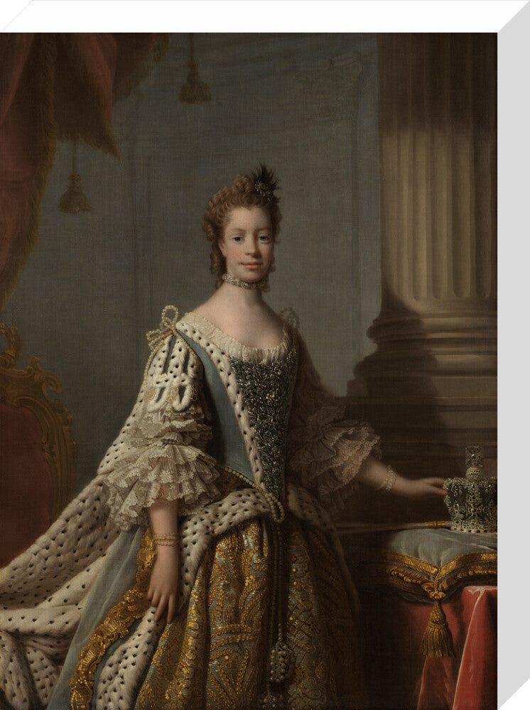 Charlotte of mecklenburg strelitz portrait print (stretched canvas, medium, no frame)