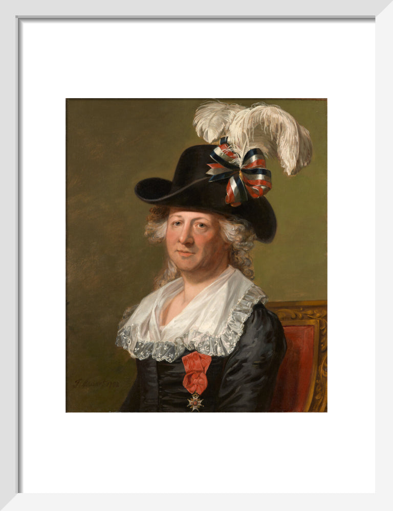 Chevalier d'eon portrait print (art print, small, white frame)