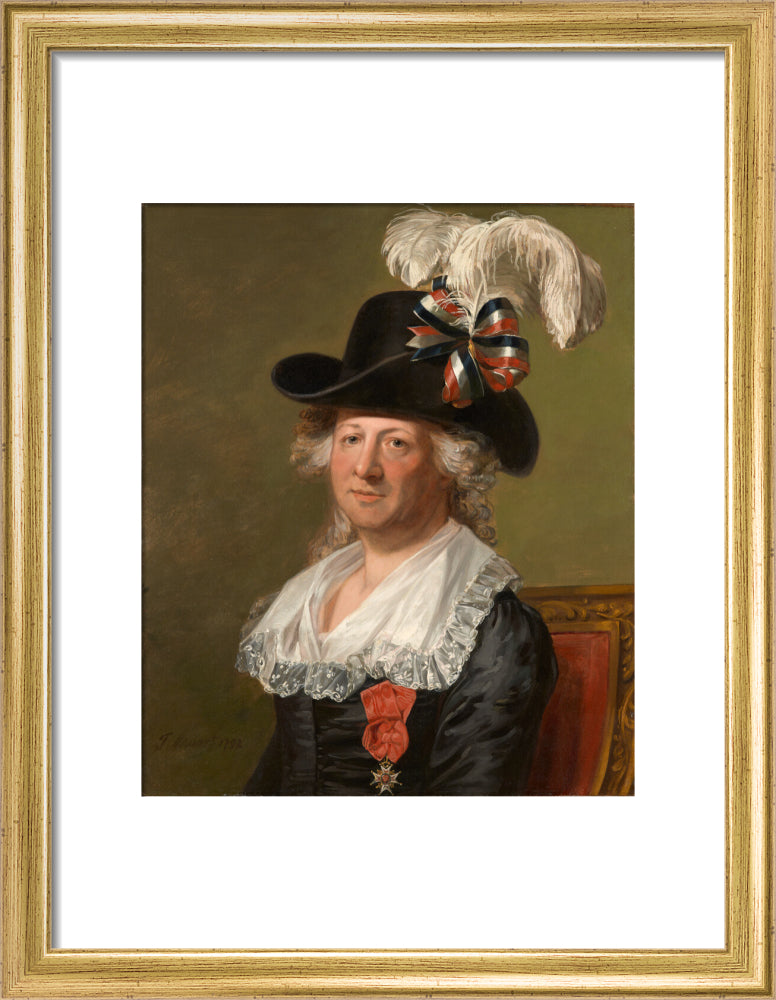 Chevalier d'eon portrait print (art print, small, gold frame)