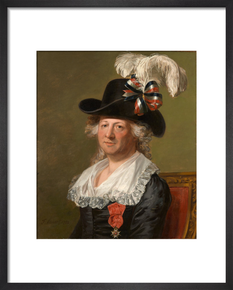 Chevalier d'eon portrait print (art print, small, black frame)