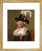 Chevalier d'Eon Portrait Print (Art print, Small, Gold frame)