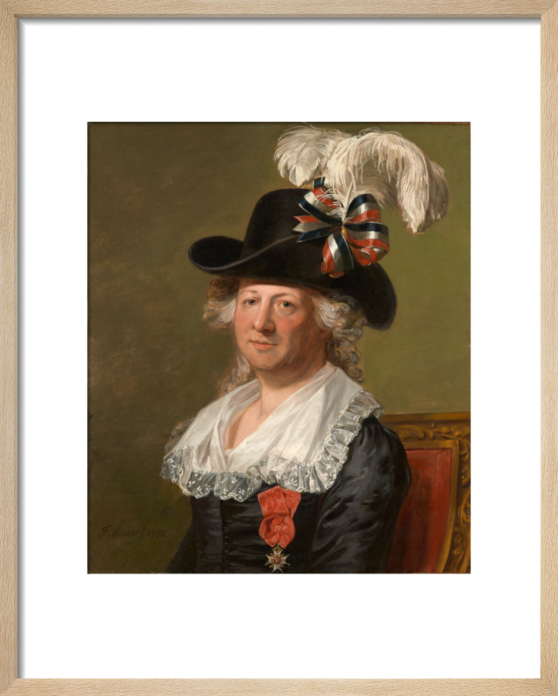 Chevalier d'eon portrait print (art print, small, natural frame)