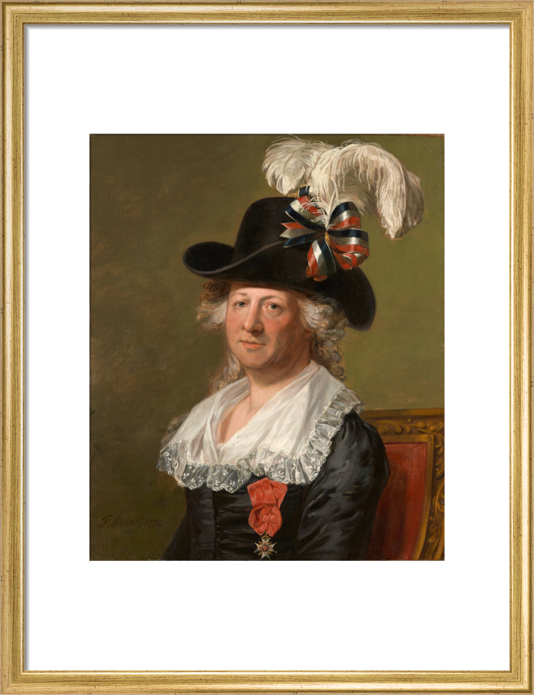 Chevalier d'eon portrait print (art print, medium, gold frame)