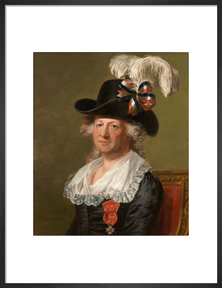 Chevalier d'eon portrait print (art print, medium, black frame)