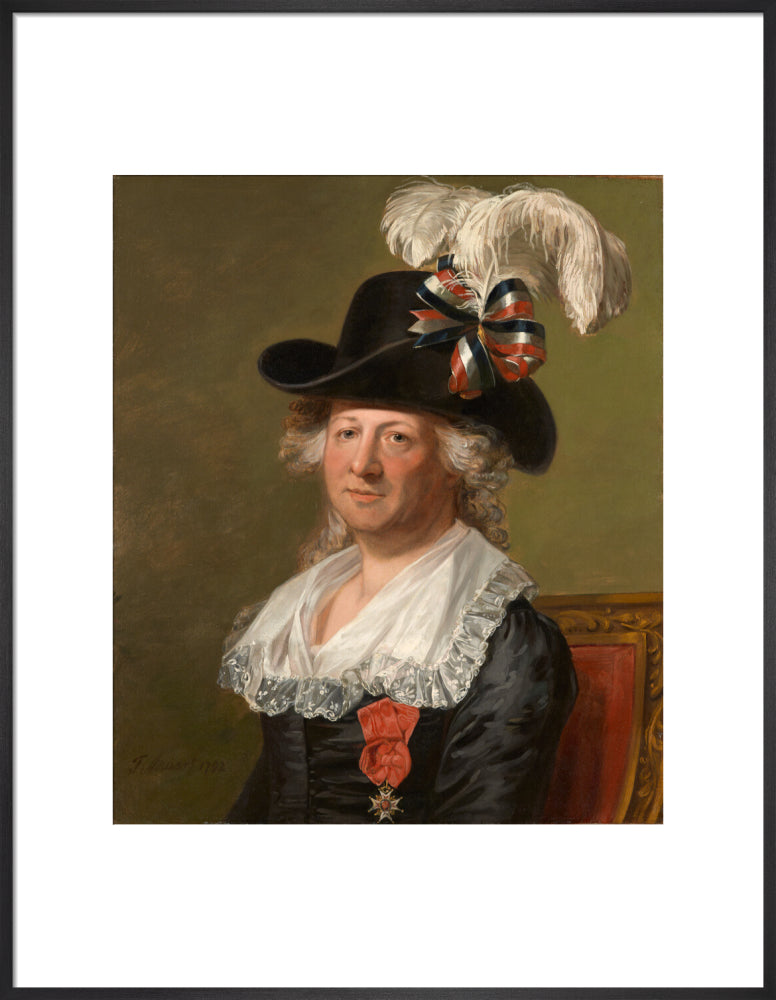 Chevalier d'eon portrait print (art print, large, black frame)