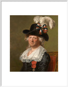 Chevalier d'Eon Portrait Print (Art print, Large, White frame)
