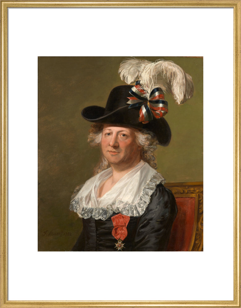 Chevalier d'eon portrait print (art print, large, gold frame)