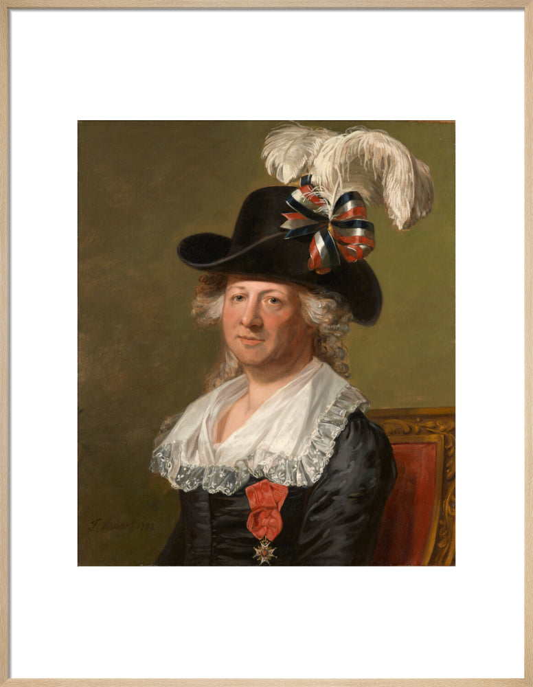 Chevalier d'eon portrait print (art print, large, natural frame)