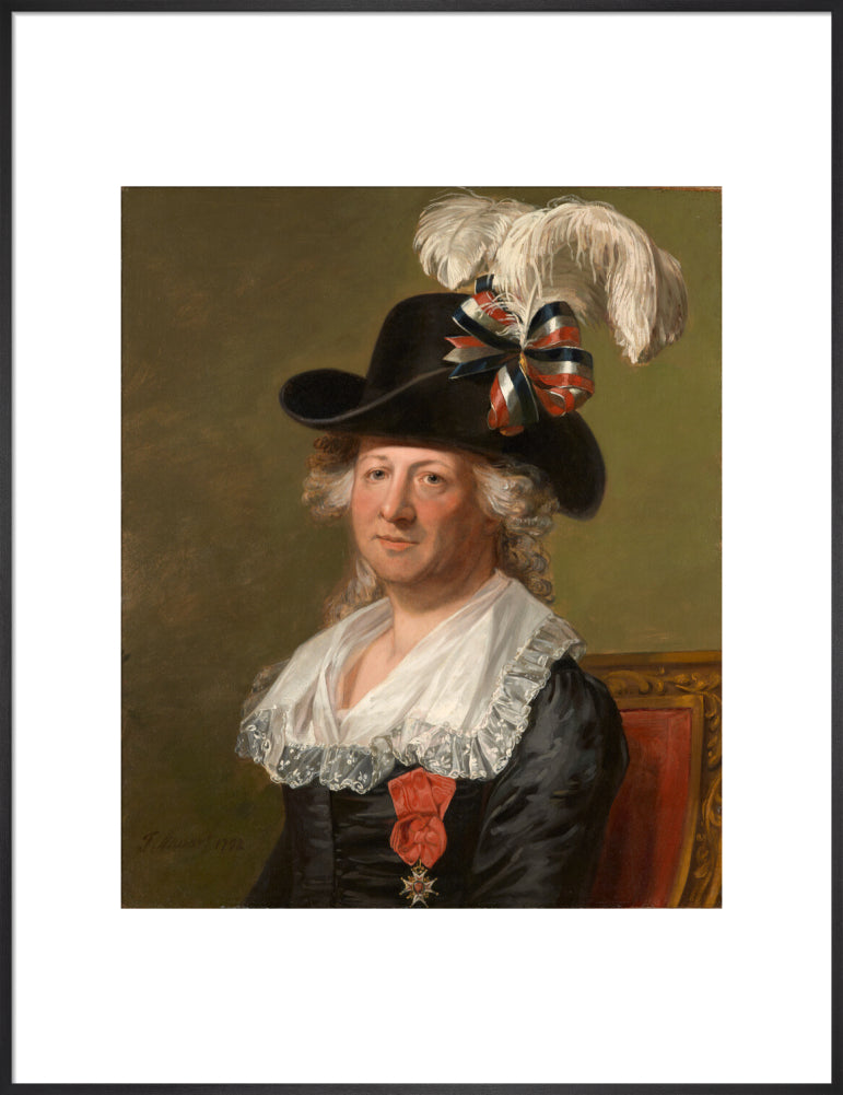 Chevalier d'eon portrait print (art print, extra large, black frame)