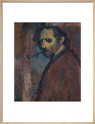 David Bomberg (''Self-Portrait with Pipe'') Portrait Print (Art print, Medium, Natural frame)