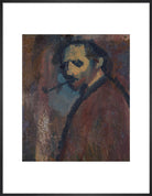 David Bomberg (''Self-Portrait with Pipe'') Portrait Print (Art print, Large, Black frame)