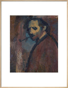 David Bomberg (''Self-Portrait with Pipe'') Portrait Print (Art print, Large, Natural frame)