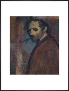 David Bomberg (''Self-Portrait with Pipe'') Portrait Print (Art print, Extra large, Black frame)