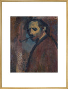 David Bomberg (''Self-Portrait with Pipe'') Portrait Print (Art print, Extra large, Gold frame)