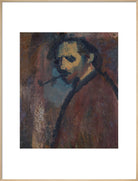 David Bomberg (''Self-Portrait with Pipe'') Portrait Print (Art print, Extra large, Natural frame)