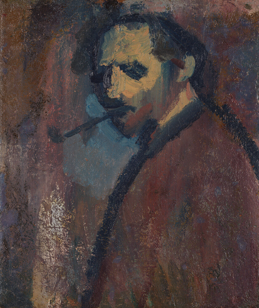 David bomberg (''self portrait with pipe'') portrait print