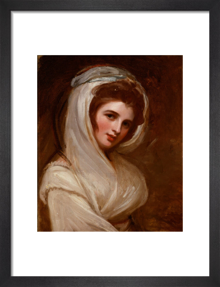 Emma hamilton portrait print (art print, small, black frame)