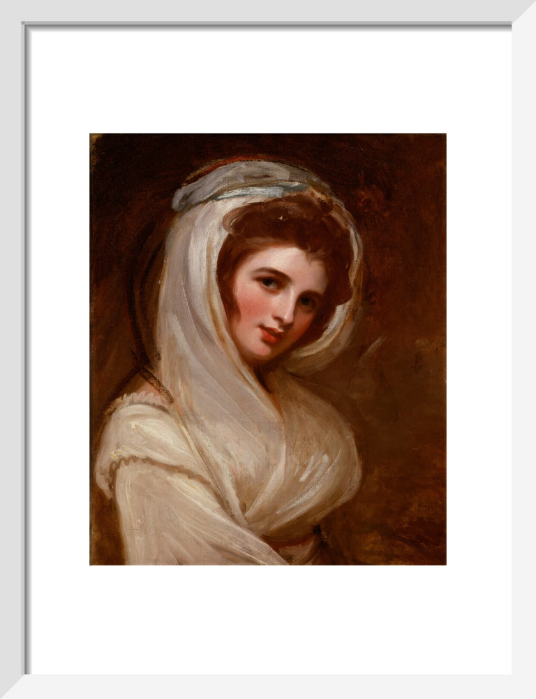 Emma hamilton portrait print (art print, small, white frame)