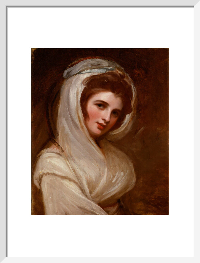Emma hamilton portrait print (art print, medium, white frame)