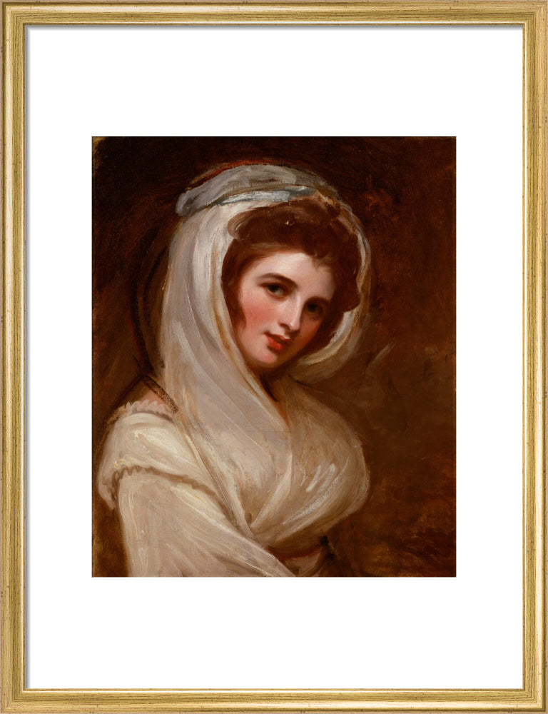 Emma hamilton portrait print (art print, medium, gold frame)
