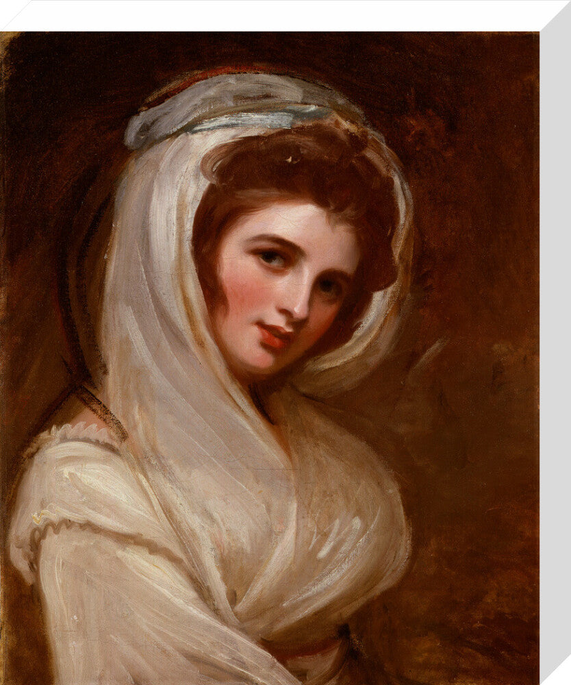 Emma hamilton portrait print (stretched canvas, medium, no frame)