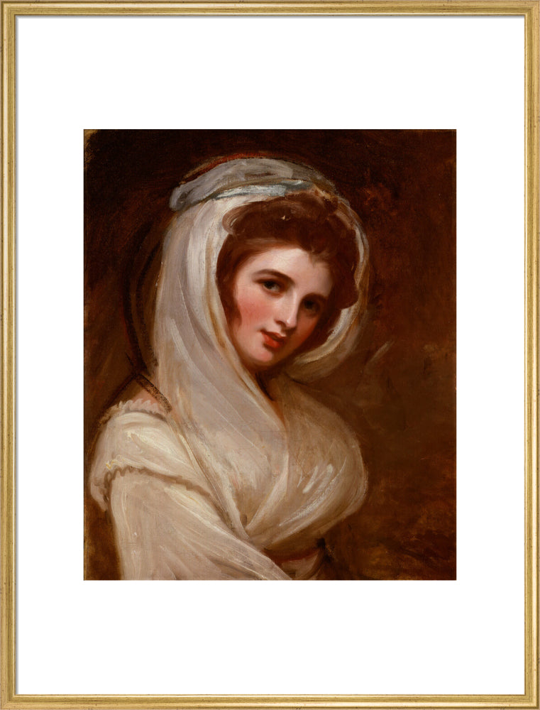 Emma hamilton portrait print (art print, extra large, gold frame)