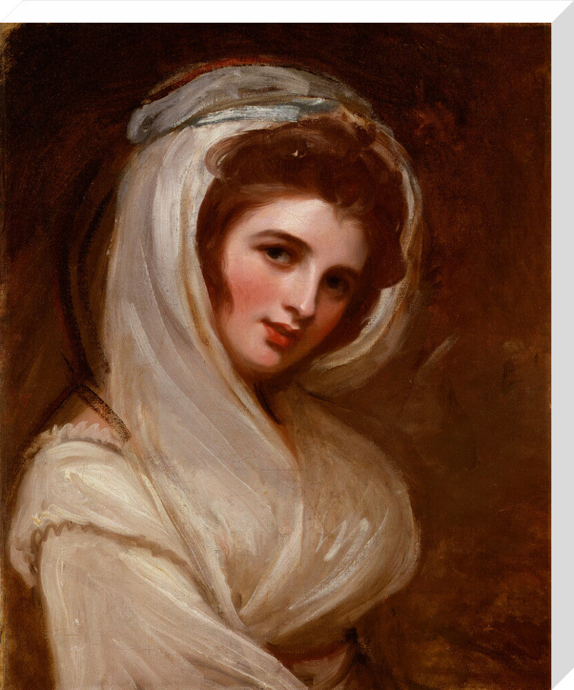 Emma hamilton portrait print (stretched canvas, large, no frame)