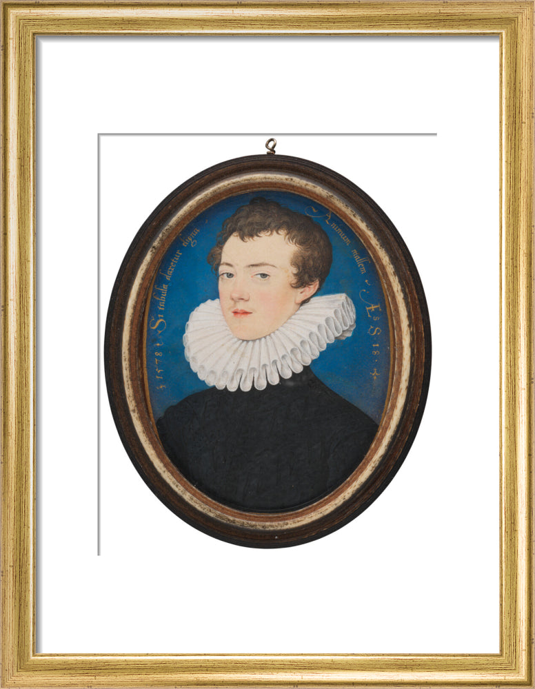 Francis bacon, 1st viscount st alban portrait print (art print, small, gold frame)