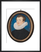 Francis Bacon, 1st Viscount St Alban Portrait Print (Art print, Small, Black frame)