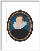 Francis Bacon, 1st Viscount St Alban Portrait Print (Art print, Small, White frame)