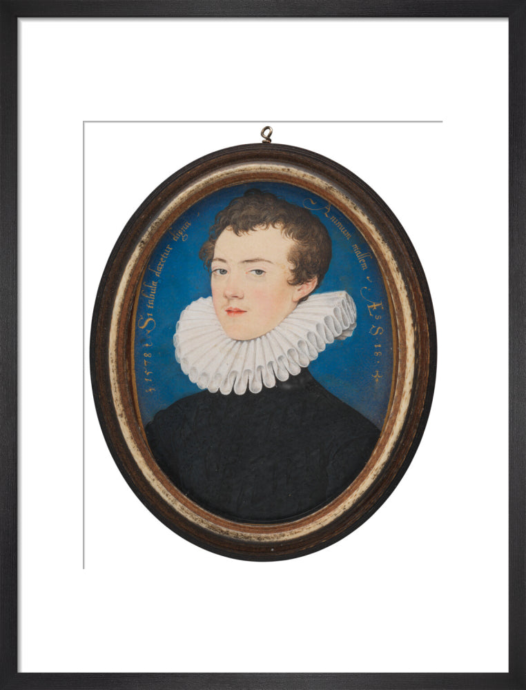 Francis bacon, 1st viscount st alban portrait print (art print, medium, black frame)