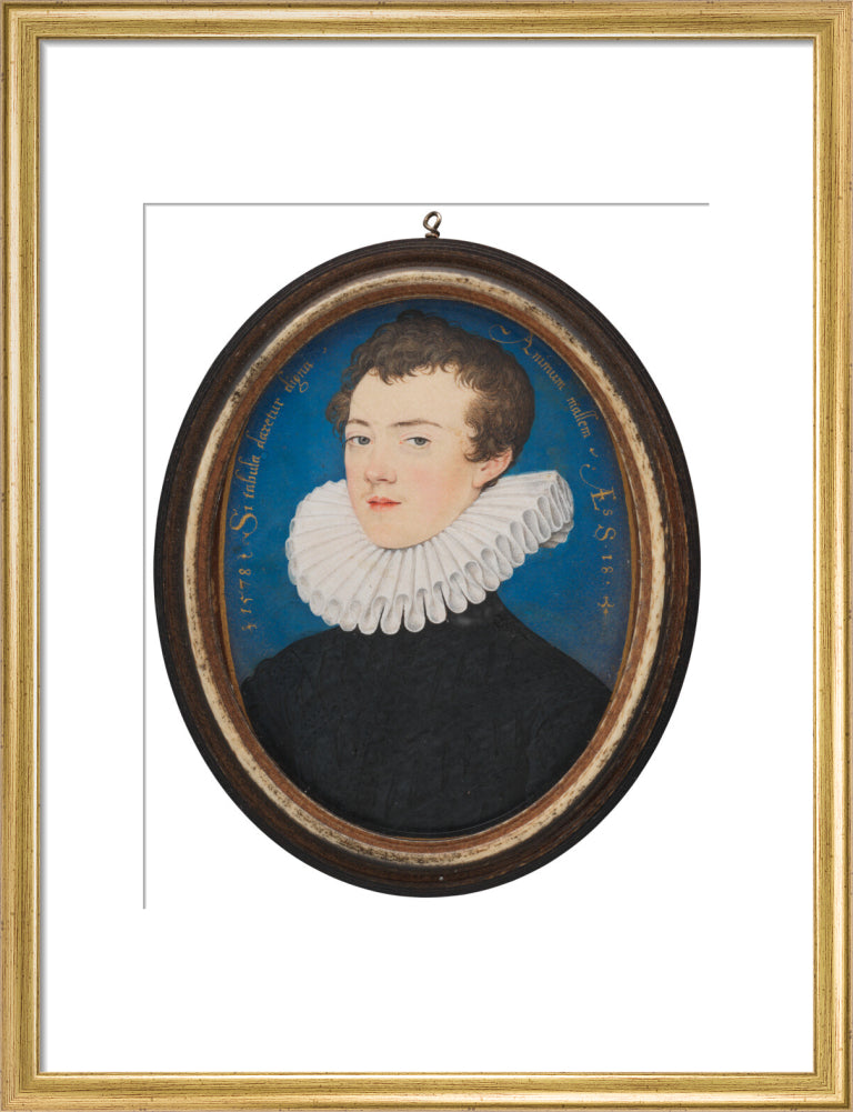 Francis bacon, 1st viscount st alban portrait print (art print, medium, gold frame)