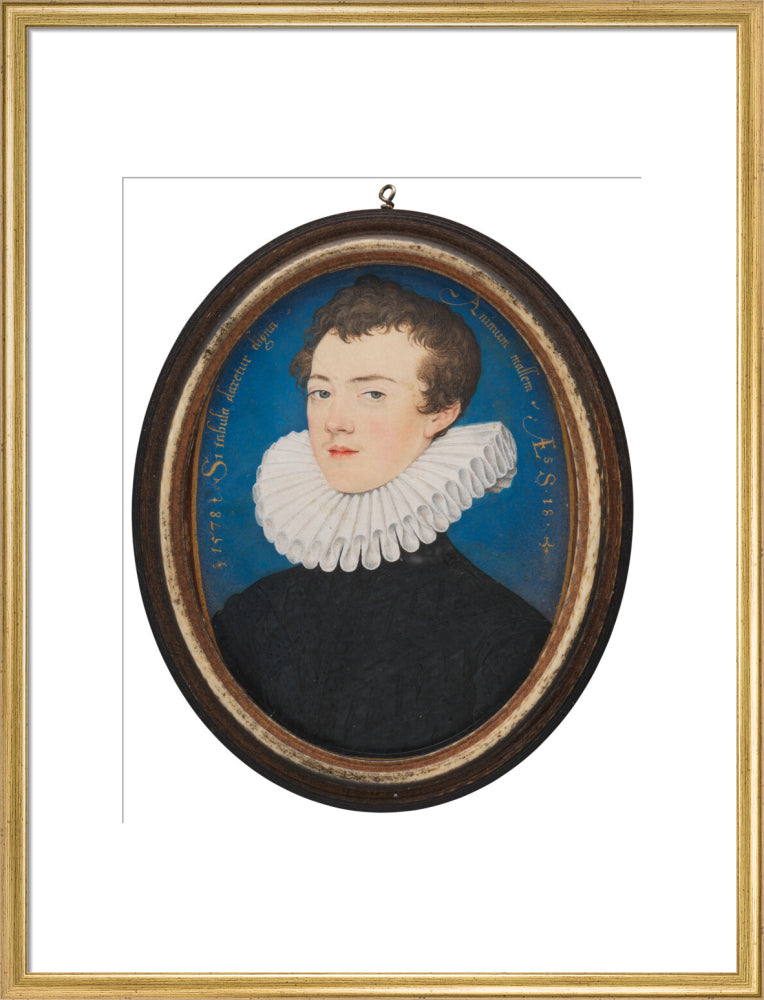 Francis bacon, 1st viscount st alban portrait print (art print, large, gold frame)