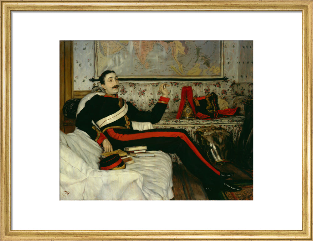 Frederick burnaby portrait print (art print, medium, gold frame)