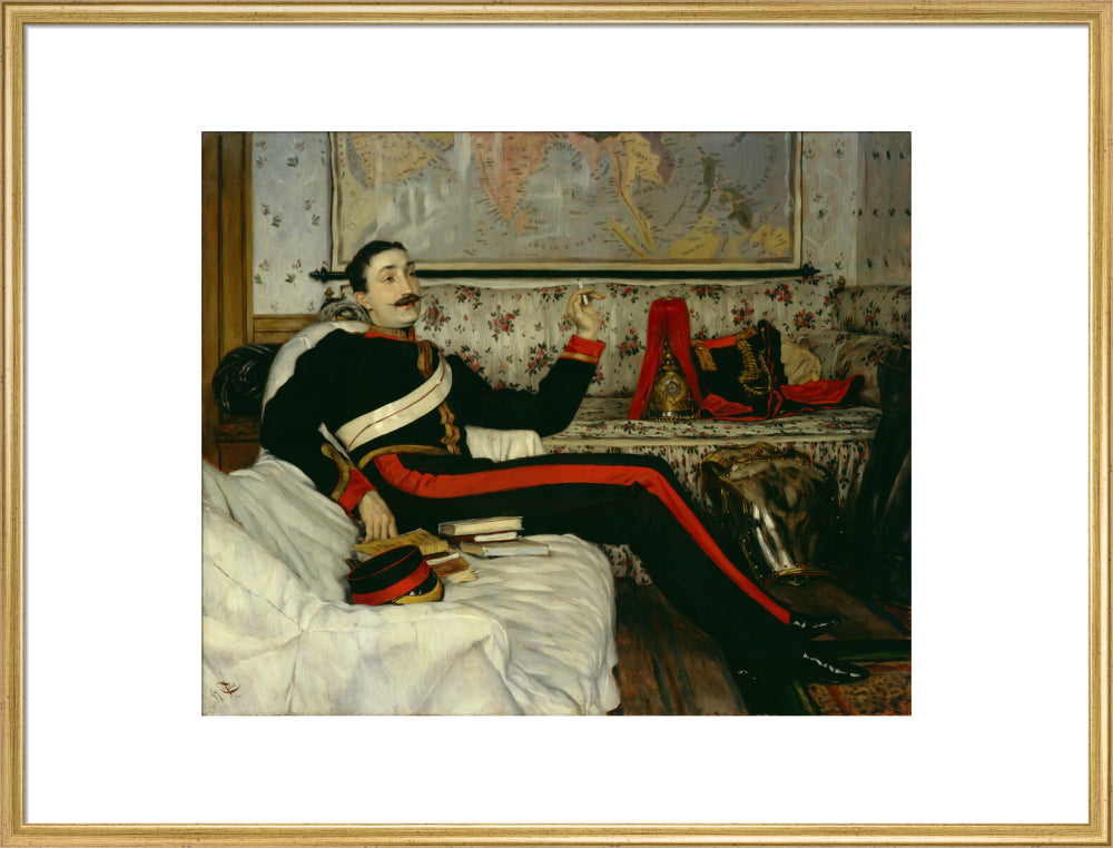 Frederick burnaby portrait print (art print, extra large, gold frame)