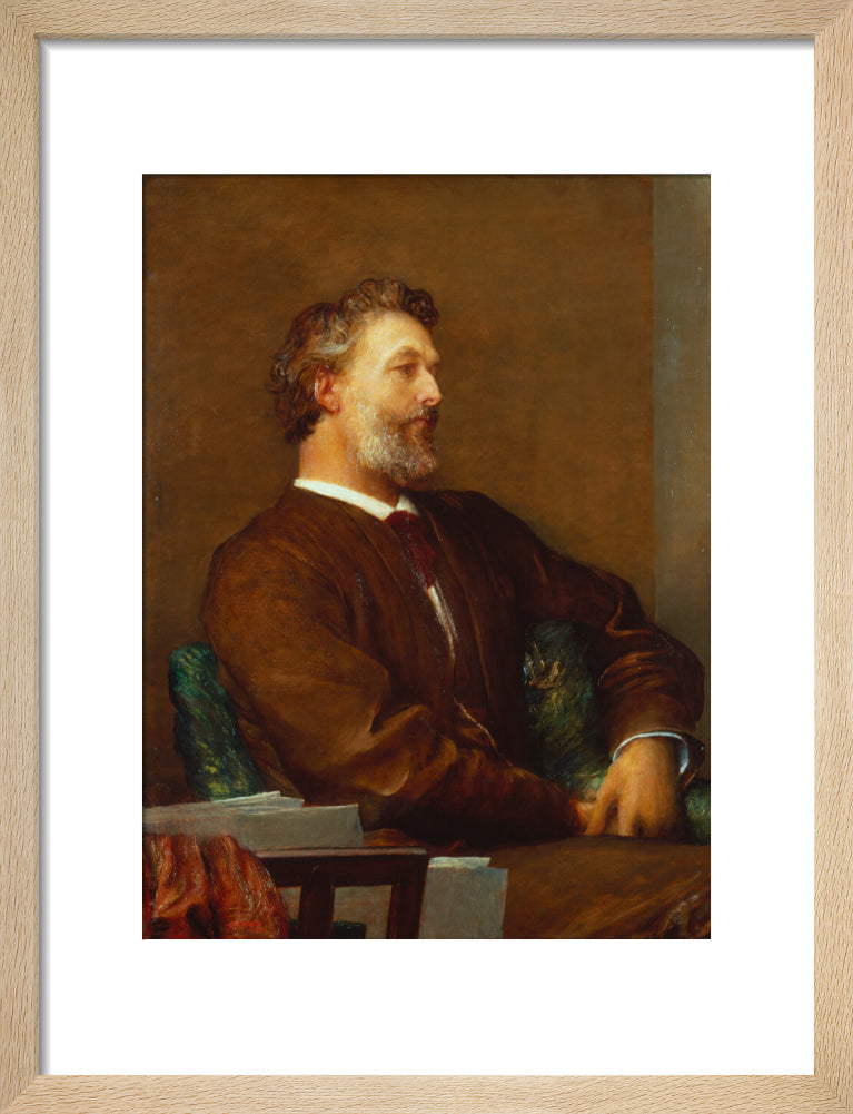 Frederic leighton, baron leighton portrait print (art print, small, natural frame)