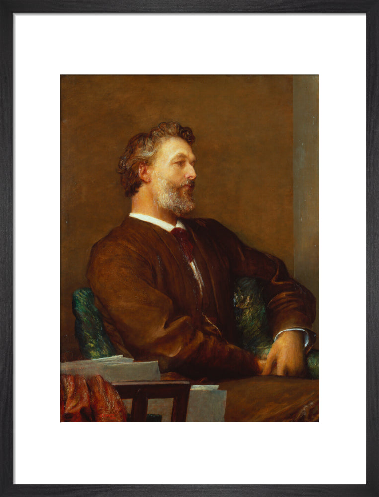 Frederic leighton, baron leighton portrait print (art print, medium, black frame)