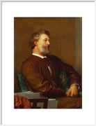 Frederic Leighton, Baron Leighton Portrait Print (Art print, Large, White frame)